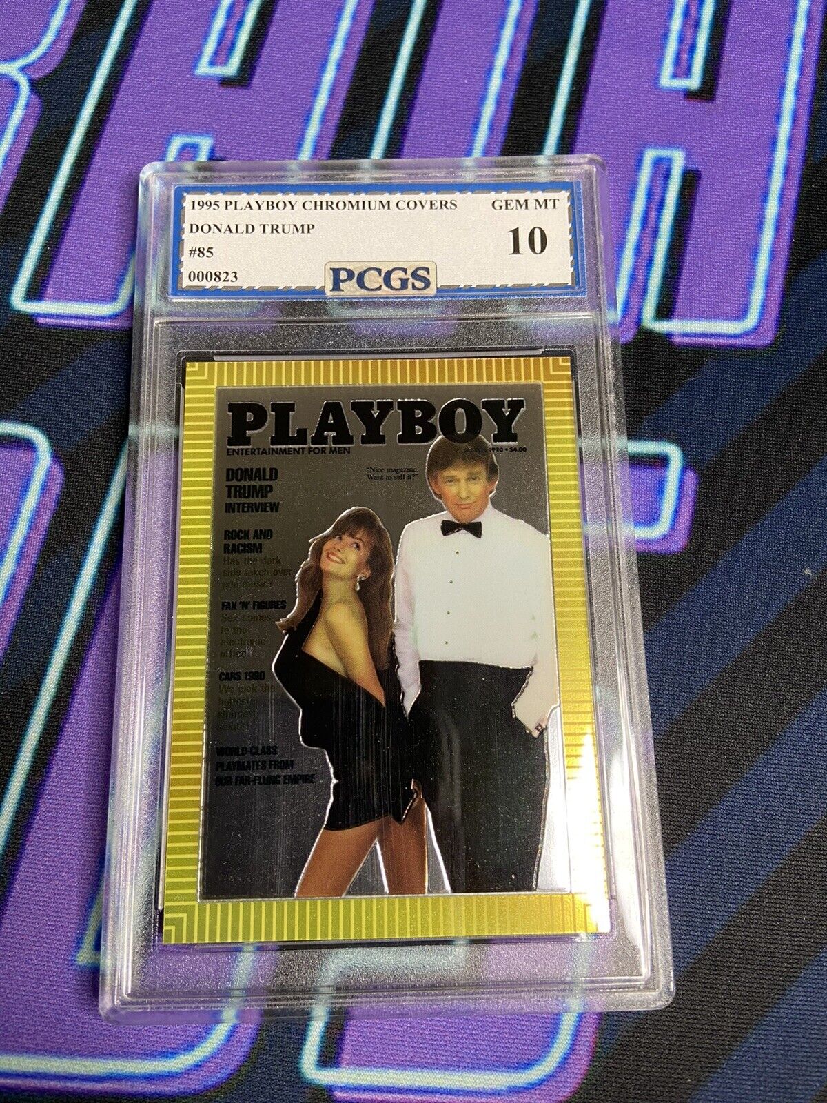 DONALD TRUMP 1995 SERIES 1 PLAYBOY CHROMIUM ROOKIE CARD PCGS 10 Gem Mint
