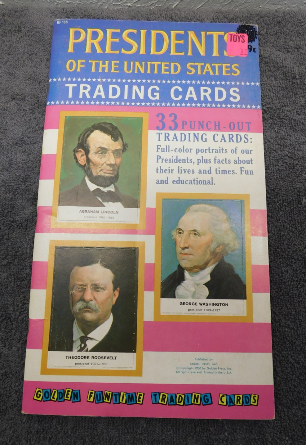 1960 Golden Fun Time Presidents Of The United States Trading Cards Uncut Booklet 1960 Golden Fun Time Presidents Of The United States Trading Cards Uncut Booklet
