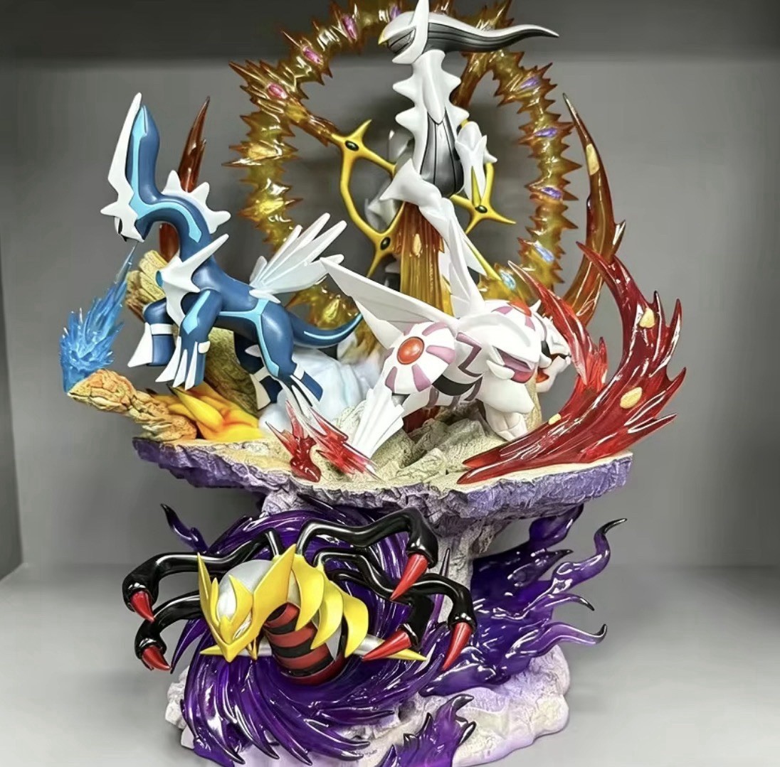 Pokémon Arceus Dialga Palkia Giratina Figure 37cm Legendary PVC Statue LED Pokémon Arceus Dialga Palkia Giratina Figure 37cm Legendary PVC Statue LED