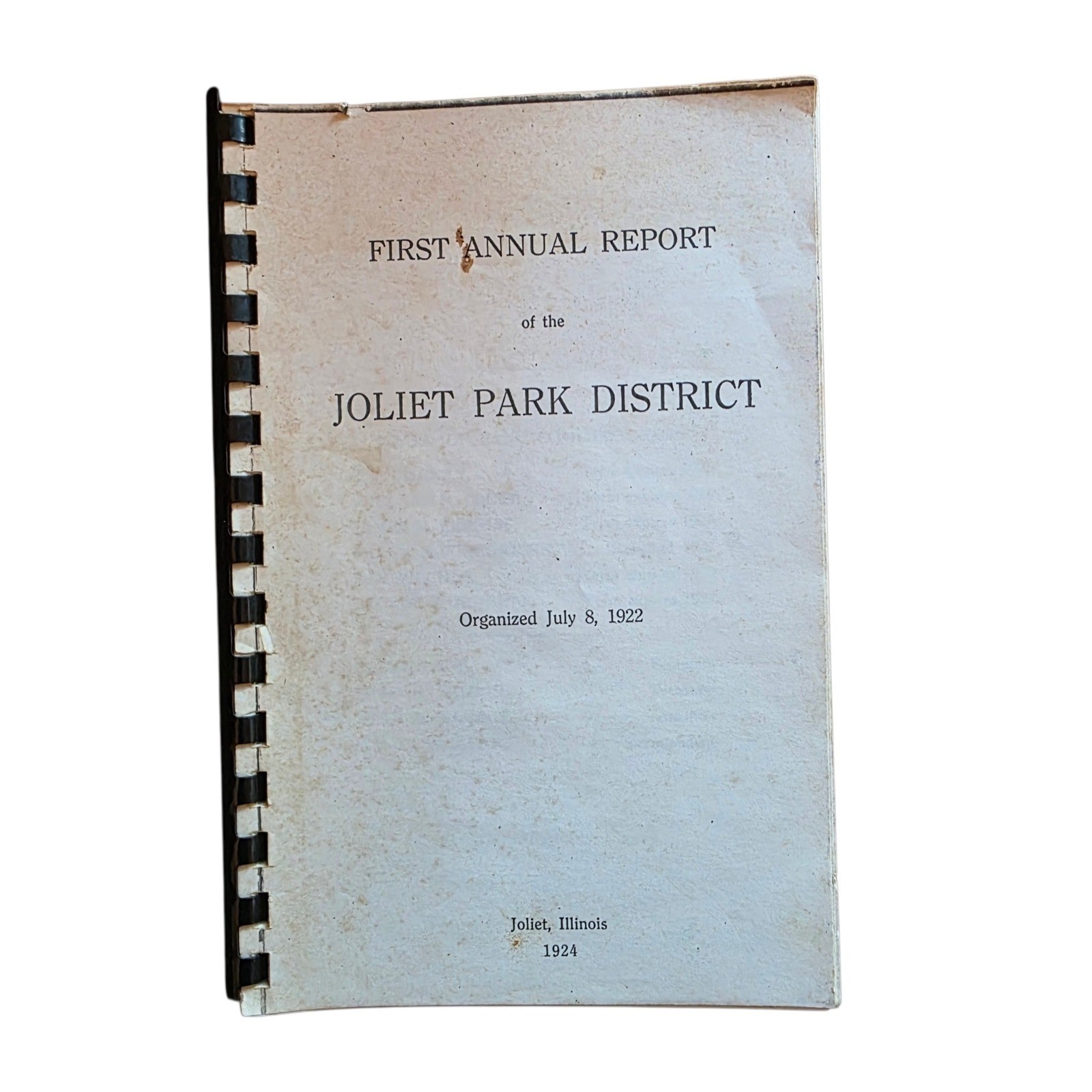 1924 First Annual Report Joliet Park District Illinois Vintage History Booklet 1924 First Annual Report Joliet Park District Illinois Vintage History Booklet