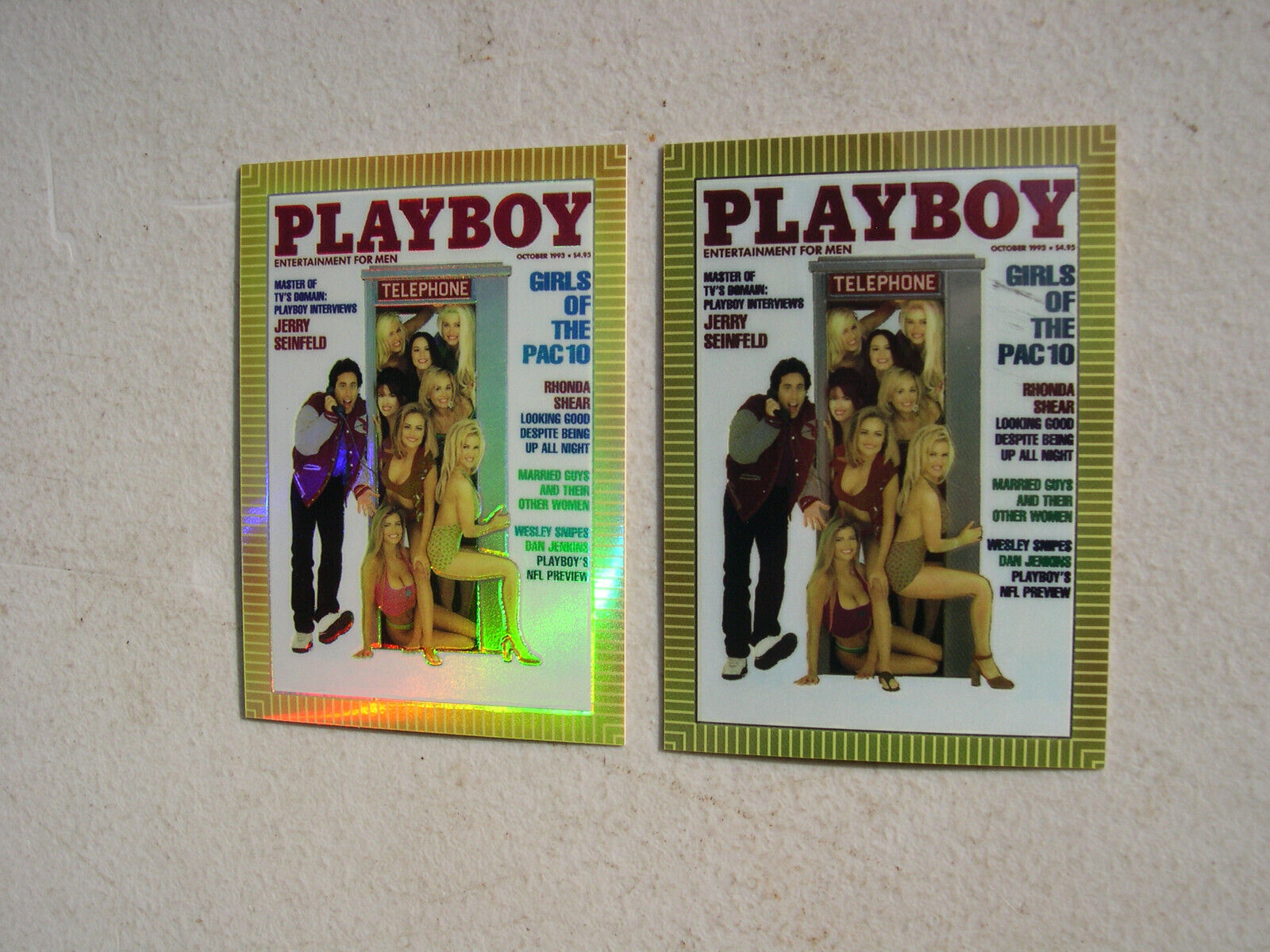 JERRY SEINFELD PLAYBOY CHROMIUM SERIES 2 REFRACTOR & REGULAR CARDS #R199 & #199