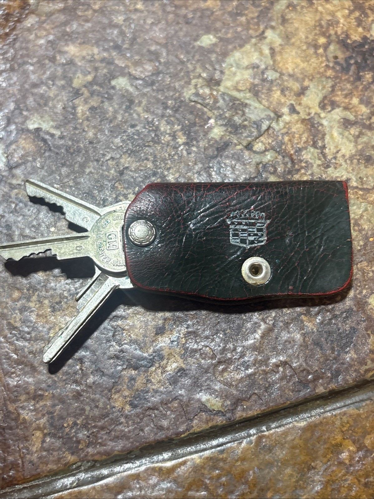 1950s Cadillac Key Holder Vintage Leather W GM Cadillac Keys Tom Rose Pampa Tx