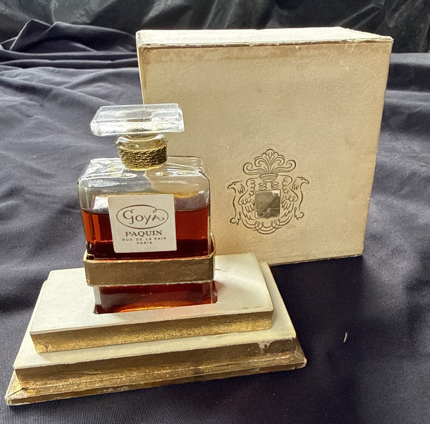 Vintage Jeanne Paquin Goya Rue De La Paix Paris French Perfume-Circa 1945 Unopen Vintage Jeanne Paquin Goya Rue De La Paix Paris French Perfume-Circa 1945 Unopen