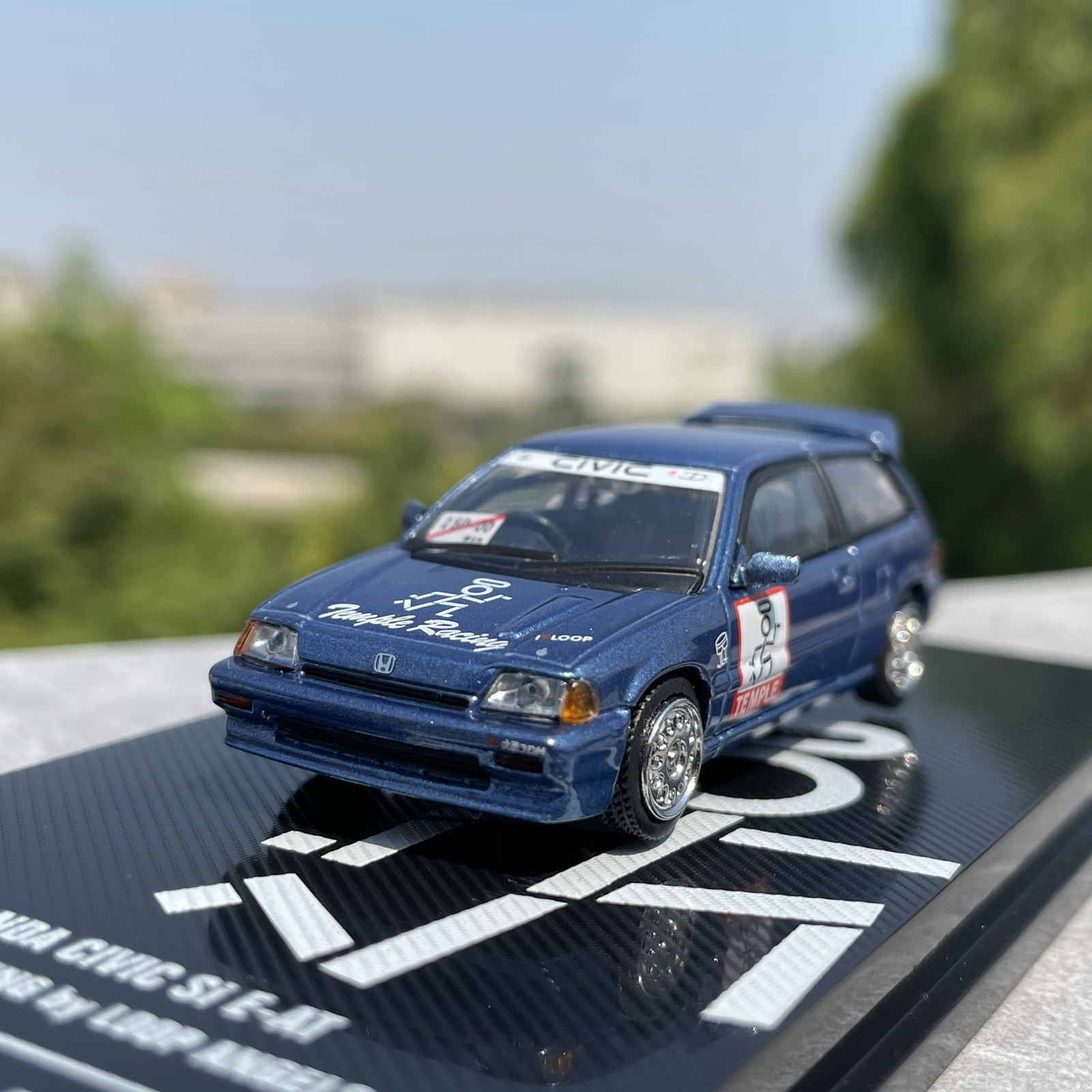 1:64 Blue Civic EF JDM Classic Diecast 90s Tuner Model Car Collectible 1:64 Blue Civic EF JDM Classic Diecast 90s Tuner Model Car Collectible