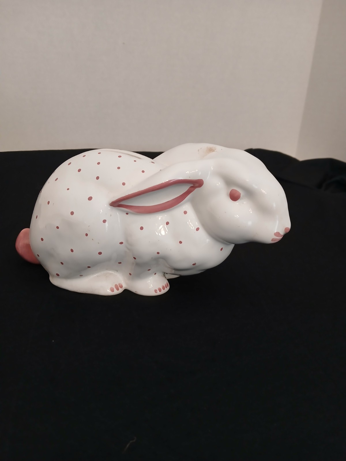 Vintage Tiffany & Co. Ceramic Bunny Bank Pink Polka Dots Bunny Rabbit Piggy Bank Vintage Tiffany & Co. Ceramic Bunny Bank Pink Polka Dots Bunny Rabbit Piggy Bank