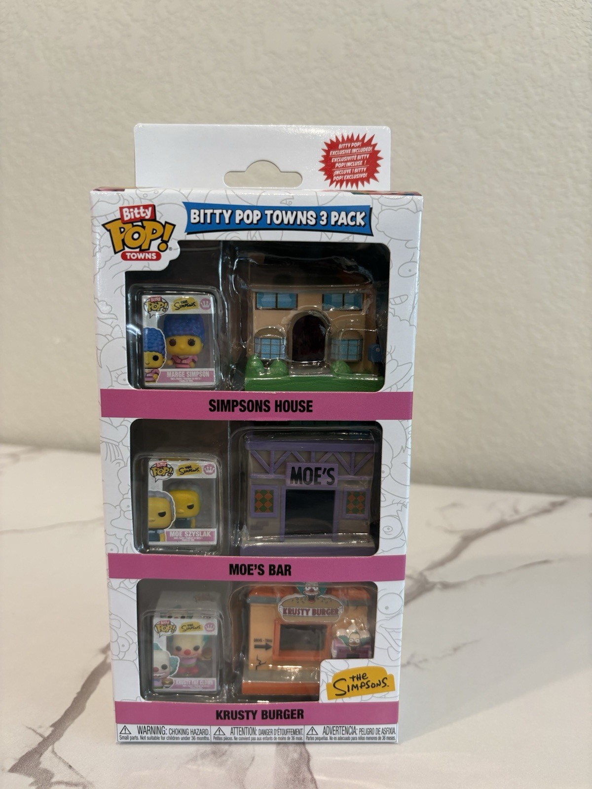 The Simpsons Springfield Funko Bitty Pop Town 3-Pack Specialty Marge Moe Krusty The Simpsons Springfield Funko Bitty Pop Town 3-Pack Specialty Marge Moe Krusty