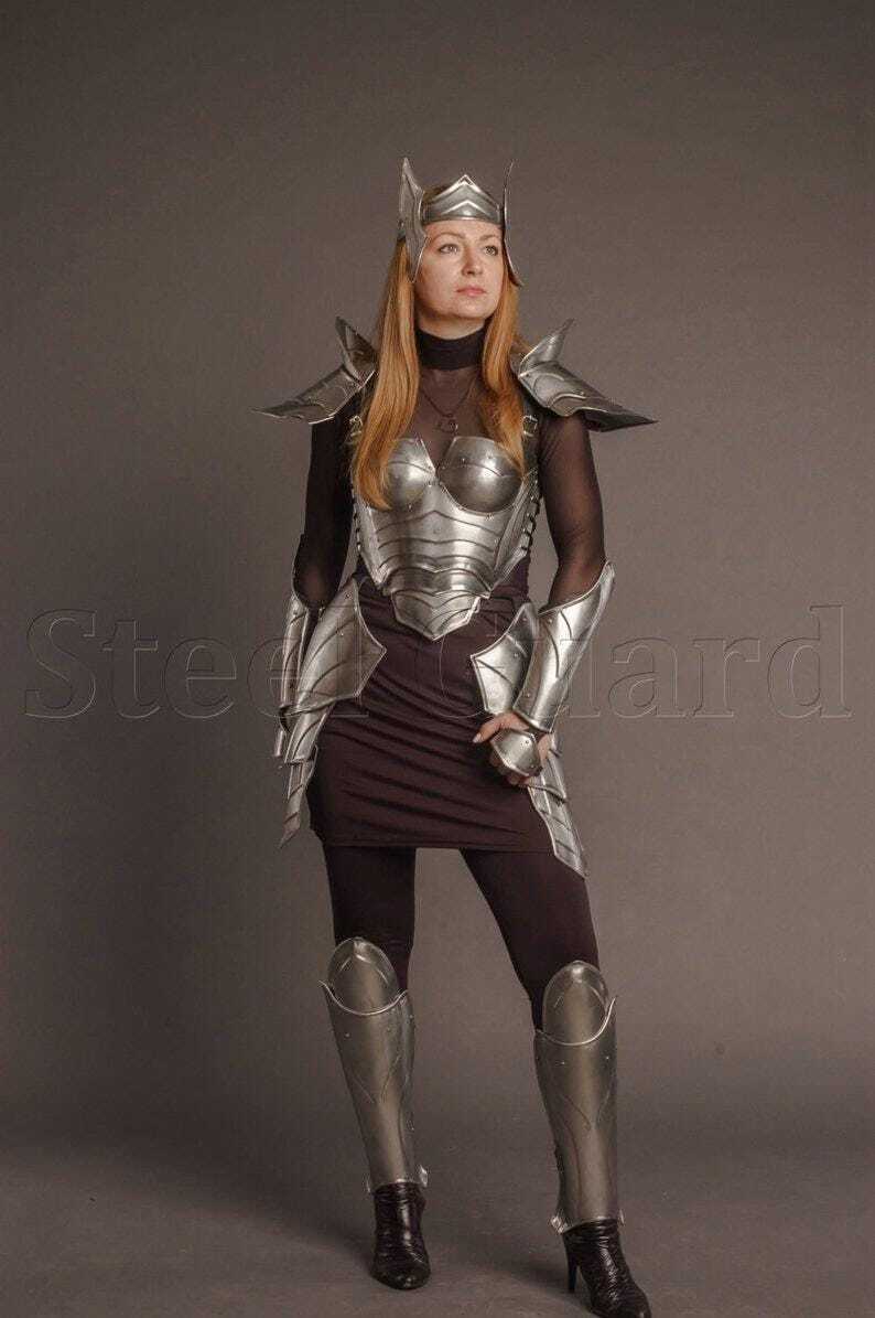 Lady Elf Warrior Steel Medieval Lady Armor Suit- Female Armor Suit- Full Body Fe Lady Elf Warrior Steel Medieval Lady Armor Suit- Female Armor Suit- Full Body Fe