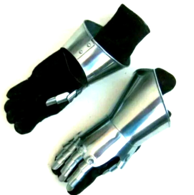 Medeival knight Warrior Gauntlets Halloween Adult Armor Gloves Leather And Steel Medeival knight Warrior Gauntlets Halloween Adult Armor Gloves Leather And Steel