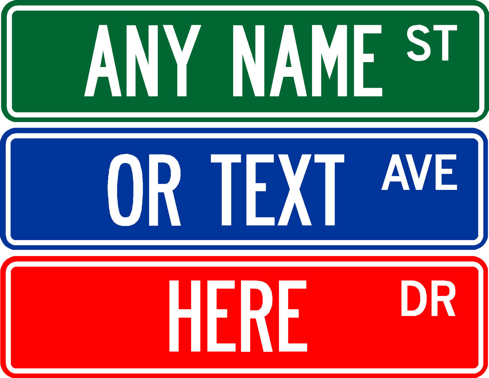 PERSONALIZED CUSTOM STREET SIGN, 6"X24" (2-SIDED) ALUMINUM PERSONALIZED CUSTOM STREET SIGN, 6"X24" (2-SIDED) ALUMINUM