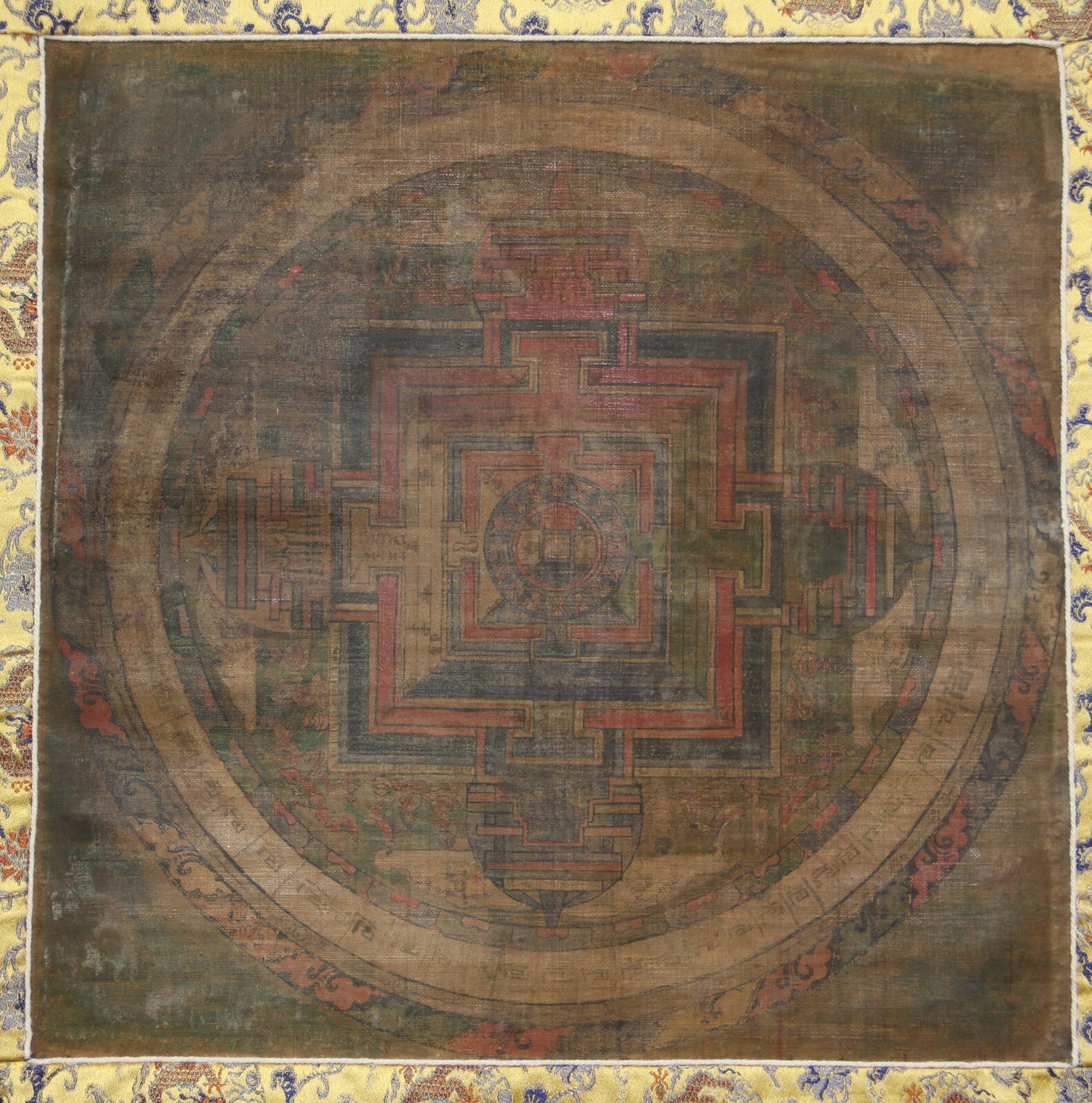 Real Rare Tibet Tibetan 18th Century Old Antique Buddhist Tangka Thangka Mandala Real Rare Tibet Tibetan 18th Century Old Antique Buddhist Tangka Thangka Mandala