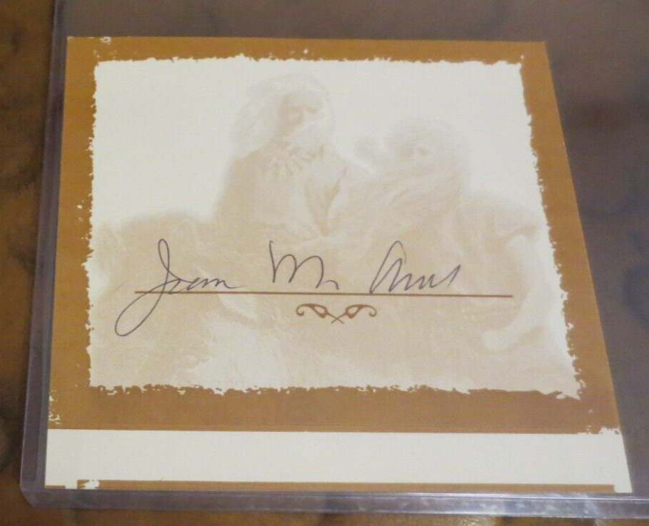 Jean M. Auel author Earth\'s Children autographed bookplate signed Clan Cave Bear