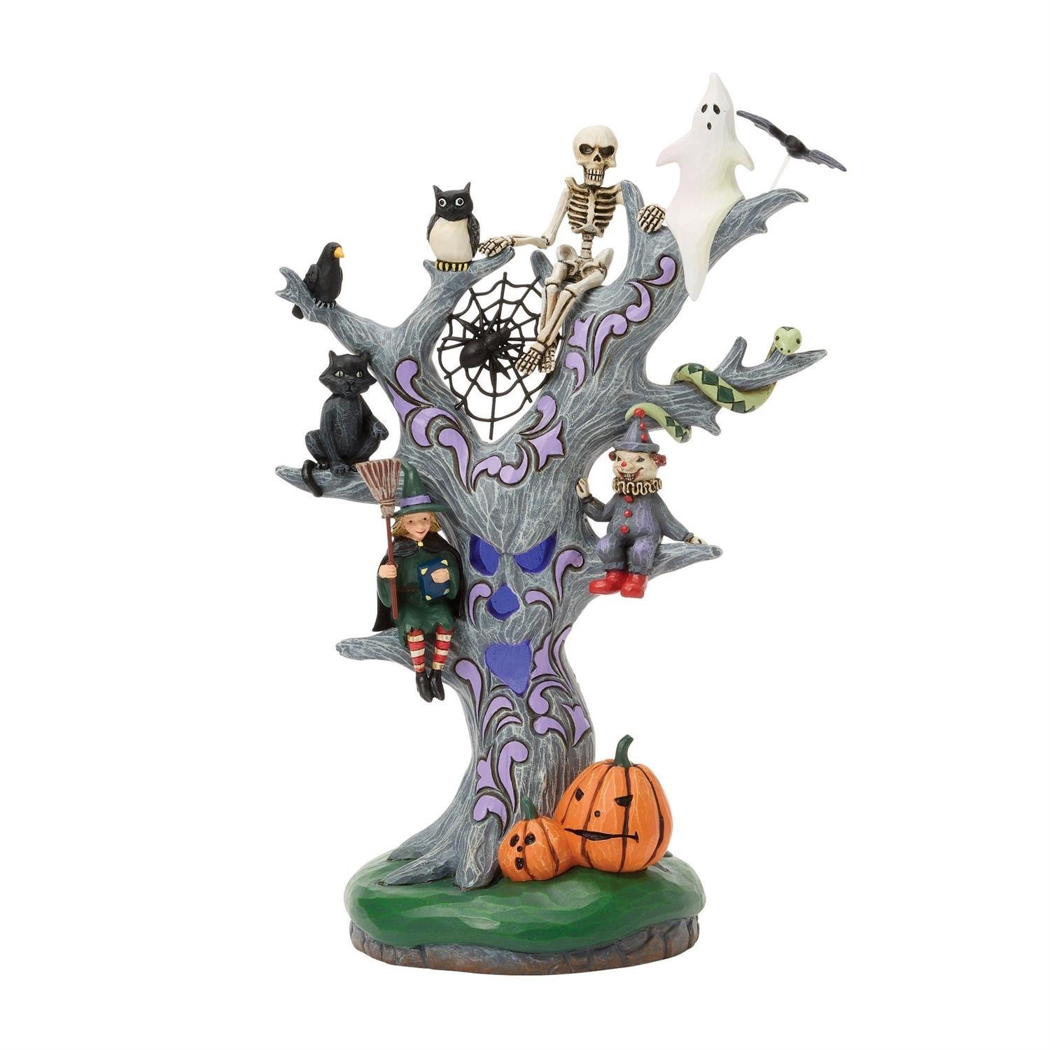 Jim Shore SCARY LED TREE HALLOWEEN FIGURINE-WICKED WOODS 6018090 NEW