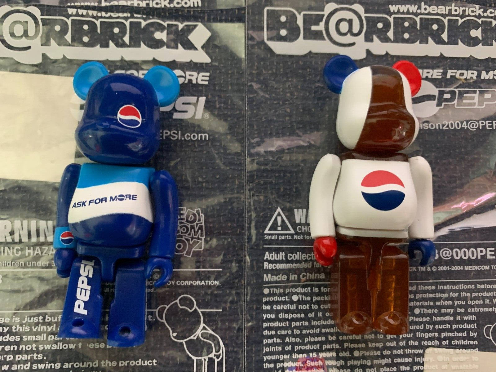 BE@RBRICK  Pepsi from 2003 + 2004 ToyCon 100% Bearbrick Medicom