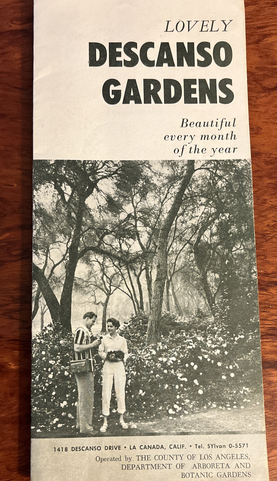 VTG Rare 1960's Brochure for Descanso Gardens Los Angeles La Canada VTG Rare 1960's Brochure for Descanso Gardens Los Angeles La Canada