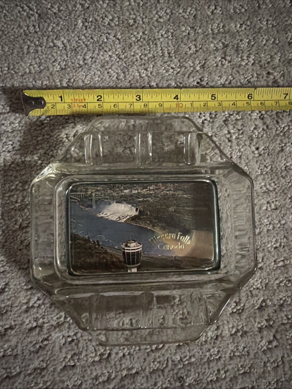 Vintage Niagara Falls Ashtray Canada Glass Ash Tray Vintage Niagara Falls Ashtray Canada Glass Ash Tray