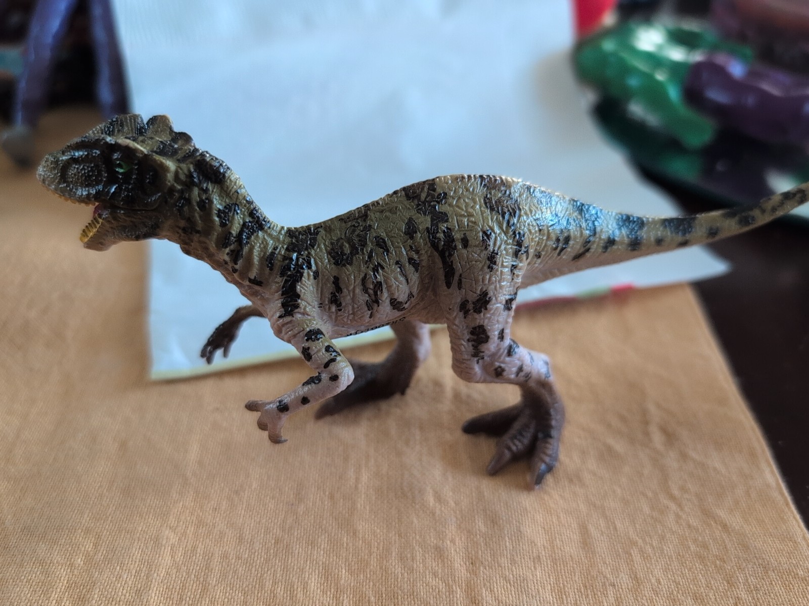 allosaurus figure 3.5" Tall And 7" Long Excellent Condition allosaurus figure 3.5" Tall And 7" Long Excellent Condition