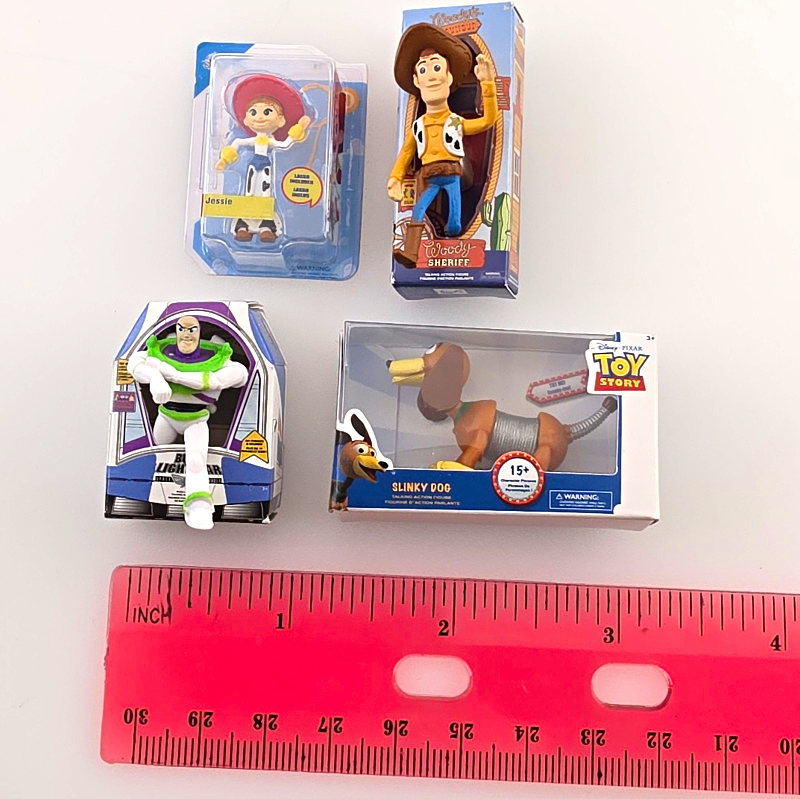 Disney Pixar Toy Story Mattel Mini Figures Lot of 4 Woody Buzz Jessie Slinky NIB Disney Pixar Toy Story Mattel Mini Figures Lot of 4 Woody Buzz Jessie Slinky NIB
