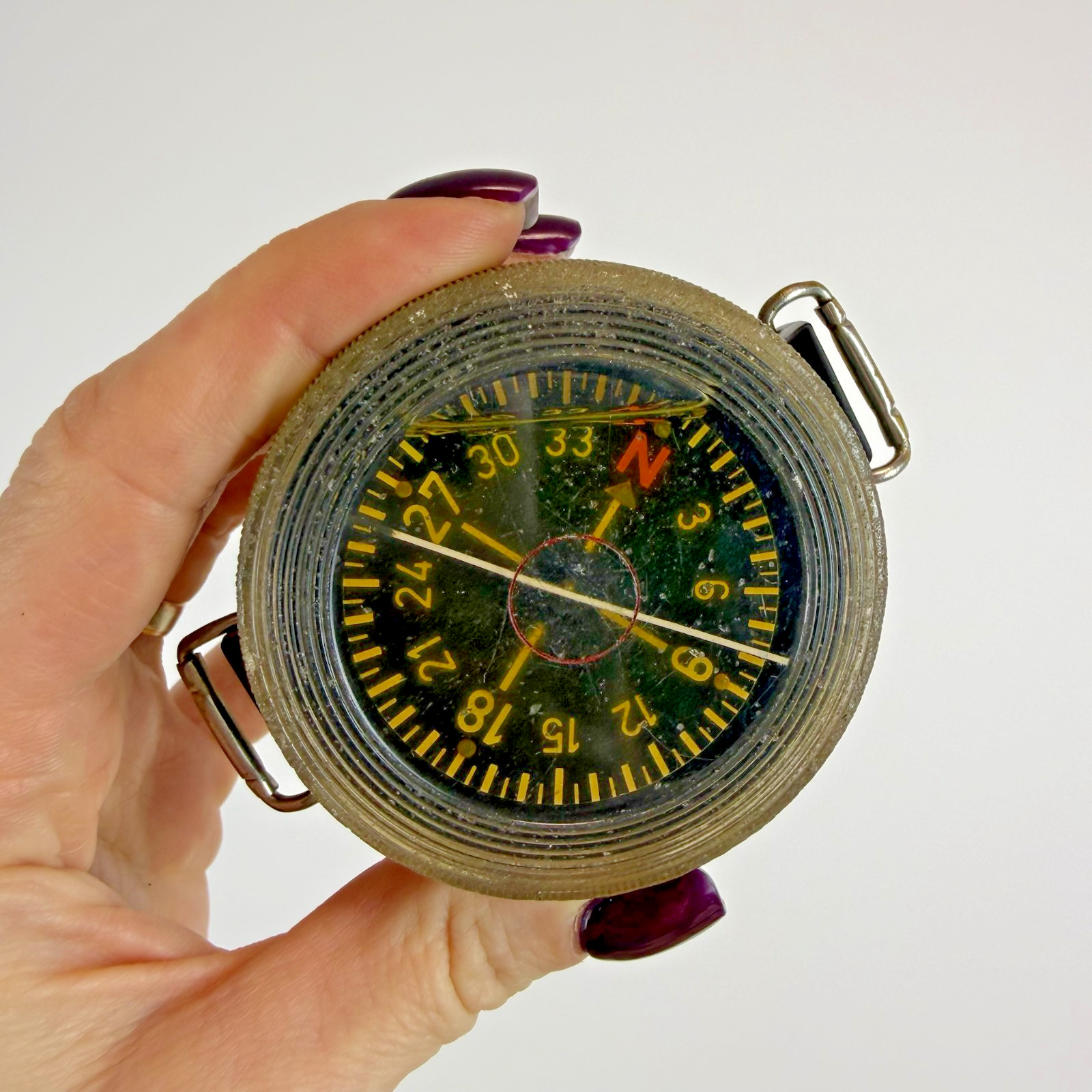 German WWII Pilot Luftwaffe AK39 Navigation Wrist Compass Vintage German WWII Pilot Luftwaffe AK39 Navigation Wrist Compass Vintage