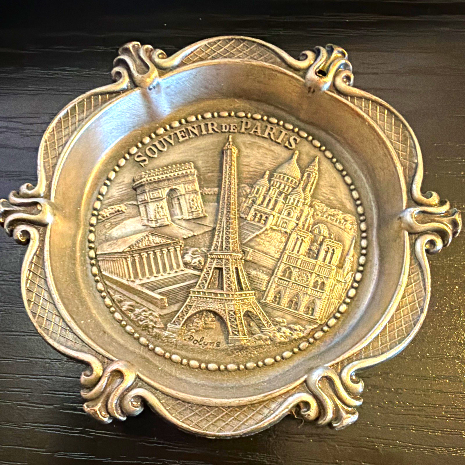 Vintage Souvenir de Paris France Metal Souvenir Dish Made in France Vintage Souvenir de Paris France Metal Souvenir Dish Made in France