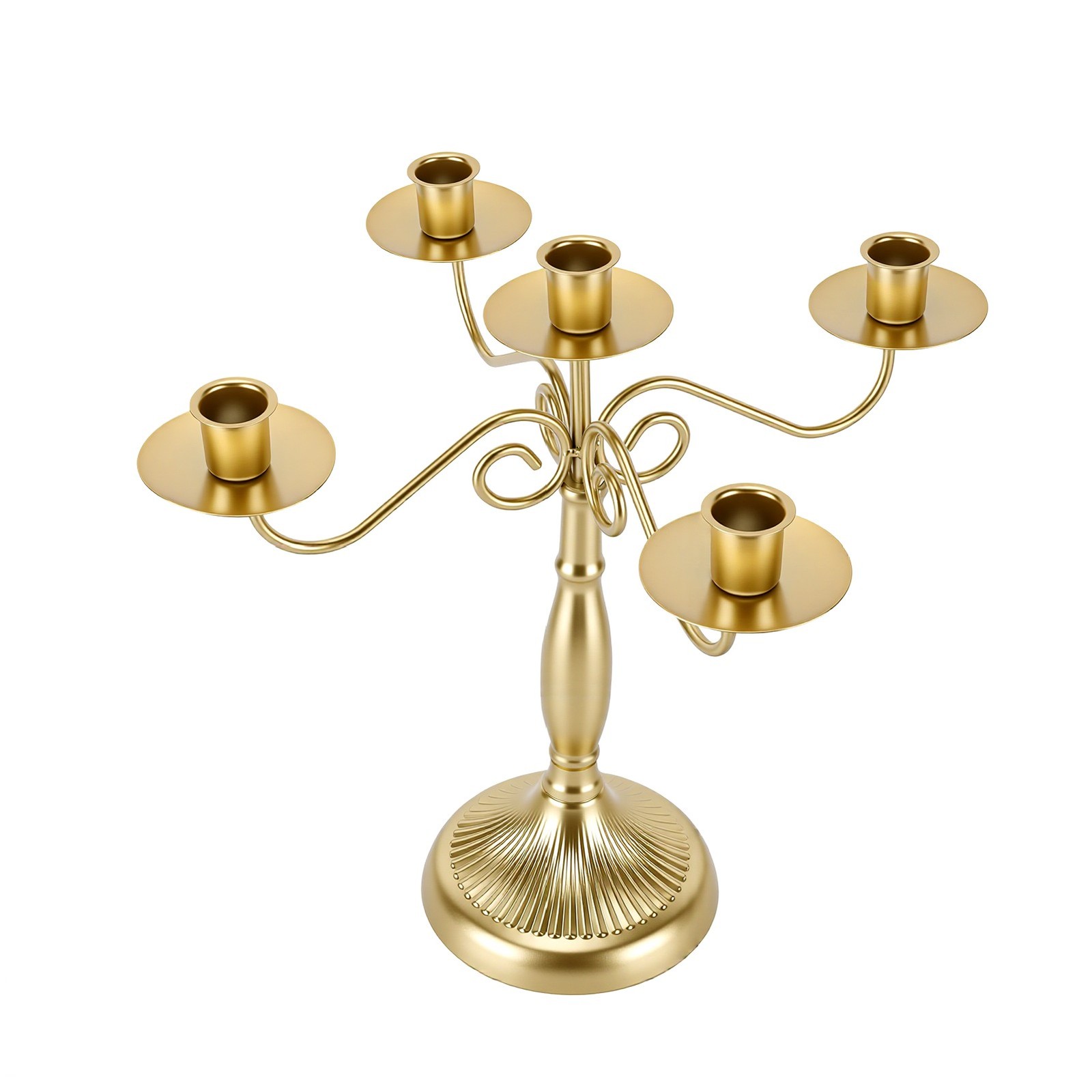 5 Arm Candelabra Taper Table Centerpiece Vintage Iron Candle Holder 12.8inch DSO 5 Arm Candelabra Taper Table Centerpiece Vintage Iron Candle Holder 12.8inch DSO