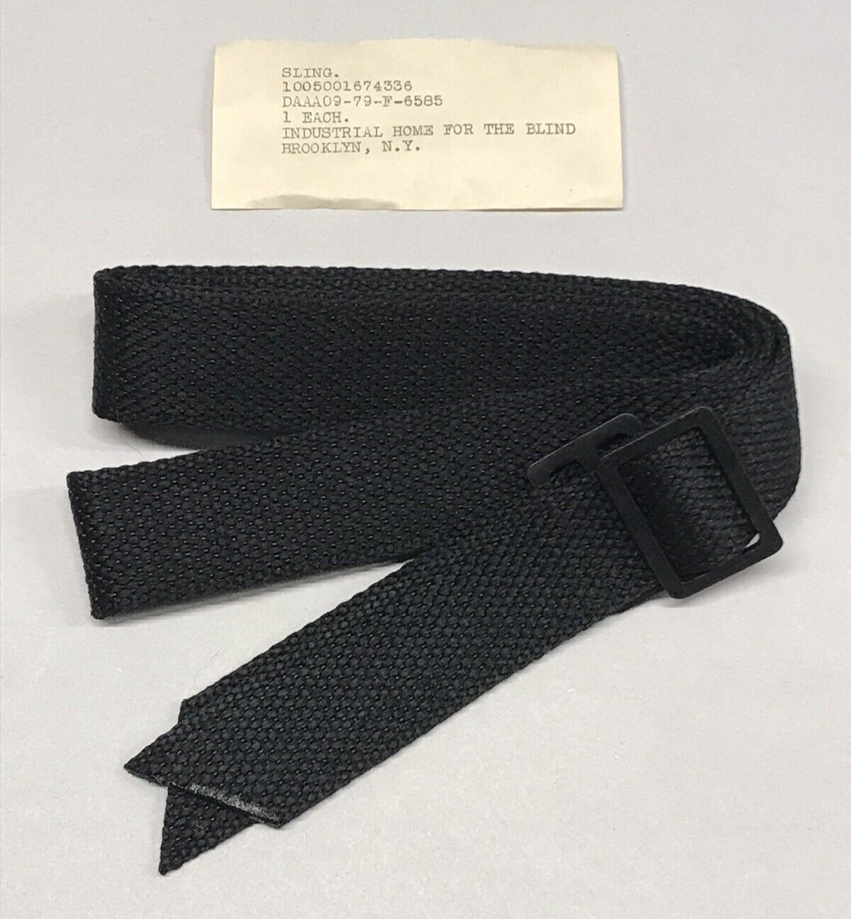 Black Nylon 50" Small Arms Sling NOS Dated 77-79