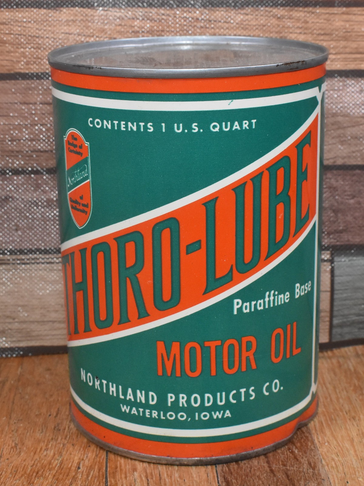 RARE NOS Thoro Lube Northland Motor Oil Waterloo IA Advertising Snowmobile Can RARE NOS Thoro Lube Northland Motor Oil Waterloo IA Advertising Snowmobile Can