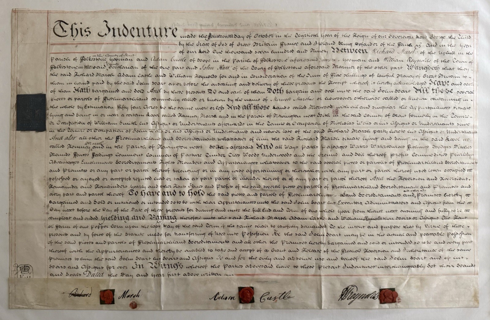 18th Century Indenture During Reign Of King George The Third 18th Century Indenture During Reign Of King George The Third