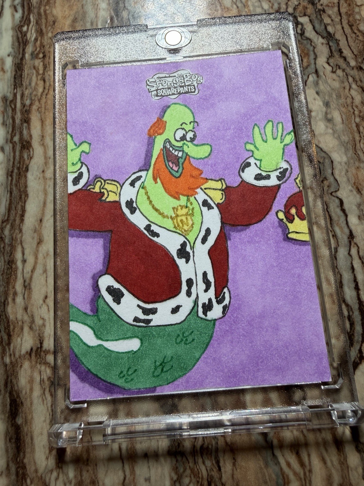 2025 Topps Chrome SpongeBob SquarePants King Neptune Sketch Card One of One 1/1 2025 Topps Chrome SpongeBob SquarePants King Neptune Sketch Card One of One 1/1