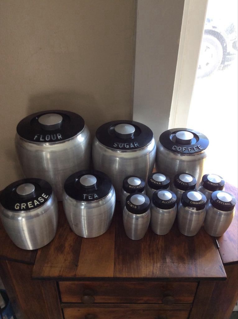 Vintage Kromex 13 Piece Canister Set Vintage Kromex 13 Piece Canister Set