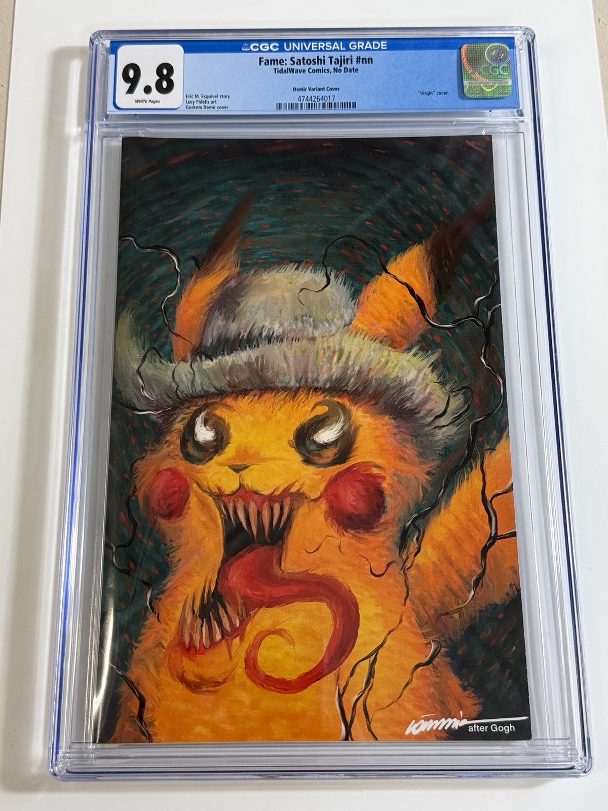 Fame Satoshi Tajiri CGC 9.8 - Venomized Pikachu - Demir Virgin Variant - LTD 100 Fame Satoshi Tajiri CGC 9.8 - Venomized Pikachu - Demir Virgin Variant - LTD 100