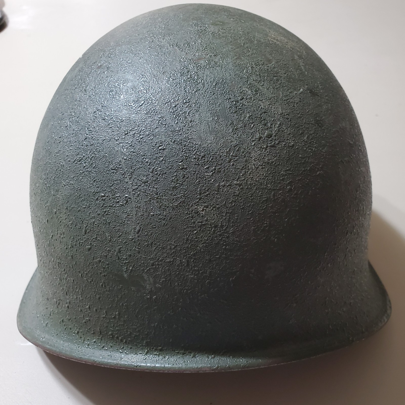 Vintage Swiss 1971 M71 Helmet Olive Green Steel 56/57 Vintage Swiss 1971 M71 Helmet Olive Green Steel 56/57