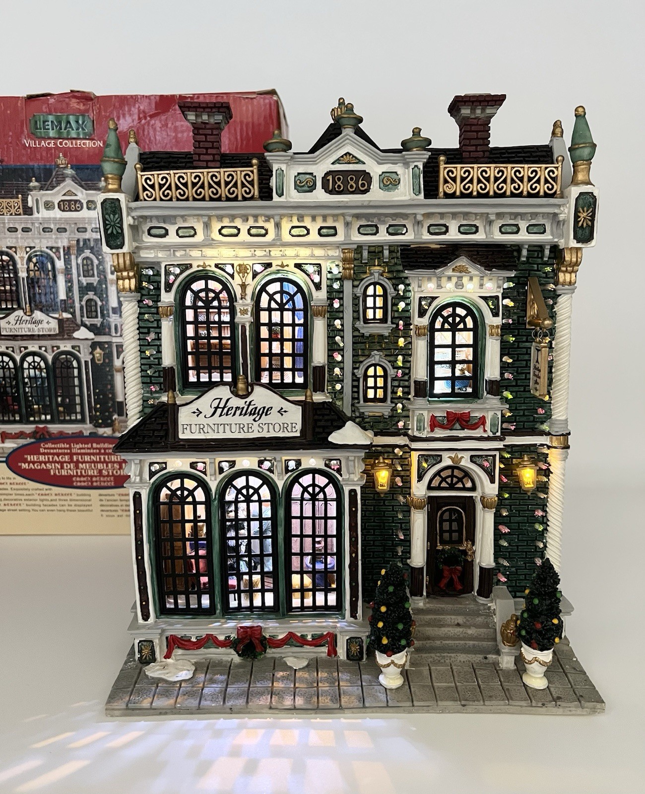 LEMAX Heritage Furniture Store Fiber Optic Lighted Christmas Village LEMAX Heritage Furniture Store Fiber Optic Lighted Christmas Village