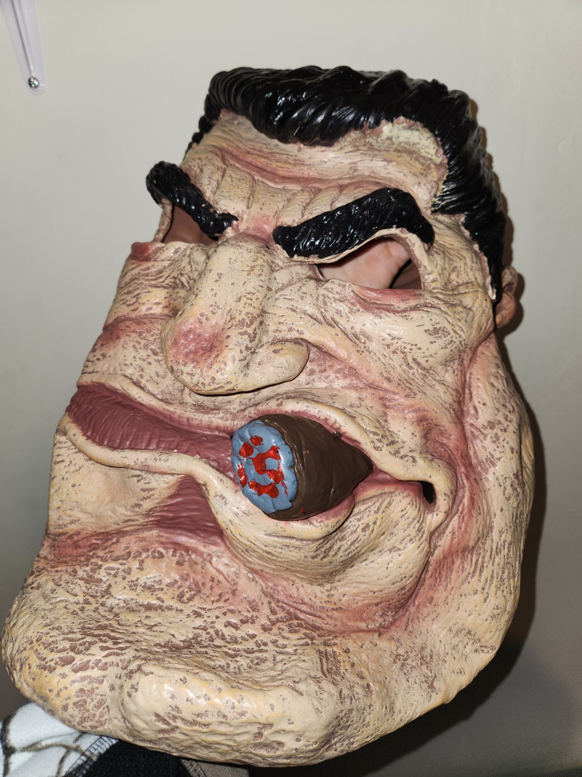 Large Halloween Mask GANGSTER MAFIA BOSS Smoking Cigar Costume Cosplay Italian Large Halloween Mask GANGSTER MAFIA BOSS Smoking Cigar Costume Cosplay Italian