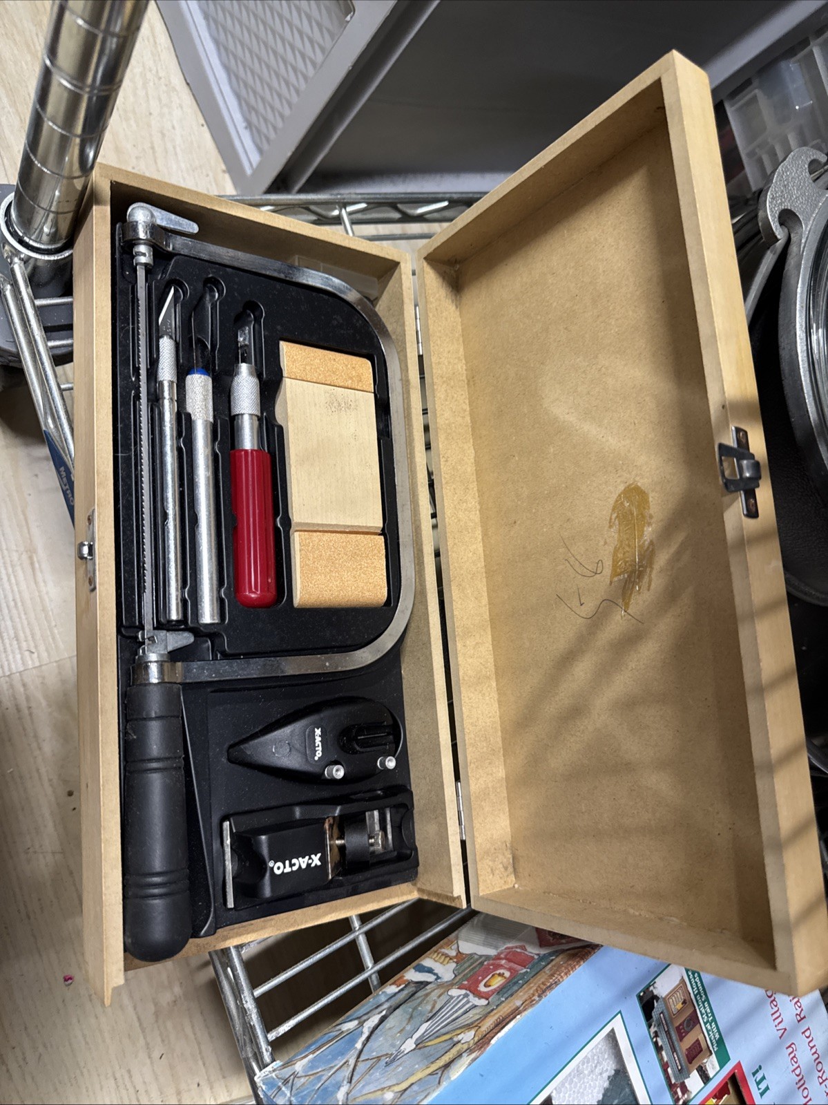 Vintage X-Acto Knife Set in Wooden Box Precision Cutting Kit w/Blades & Handles Vintage X-Acto Knife Set in Wooden Box Precision Cutting Kit w/Blades & Handles