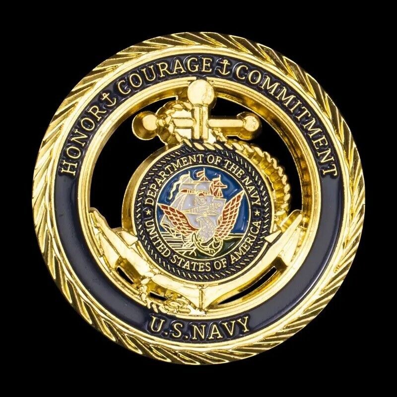 Navy Gold Challenge Coin - Excellent Gift - Shipped Free from the US to US