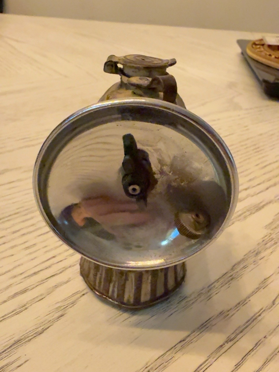 Antique Justrite Superintendent Carbide Mining Lamp 2.5” Reflector Early 1900s Antique Justrite Superintendent Carbide Mining Lamp 2.5” Reflector Early 1900s