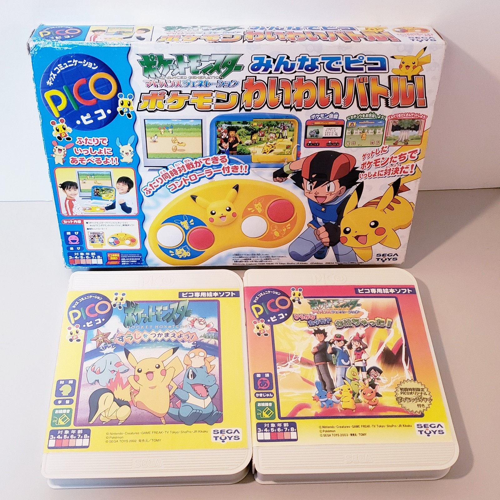 SEGA PICO Pokemon Complete Set All 3 Games Japanese manual missing SEGA PICO Pokemon Complete Set All 3 Games Japanese manual missing