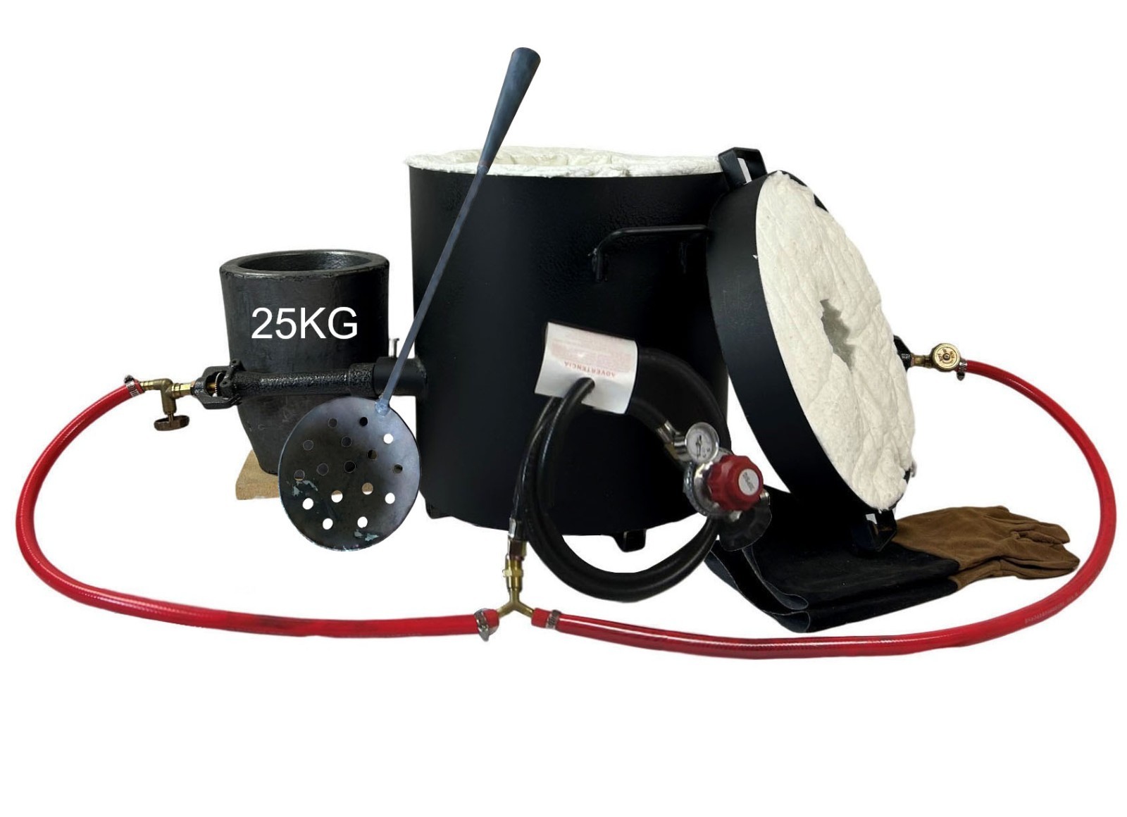 25 KG Large Gas Metal Melting Furnace Dual Propane Smelting Furnace Deluxe Kit 25 KG Large Gas Metal Melting Furnace Dual Propane Smelting Furnace Deluxe Kit