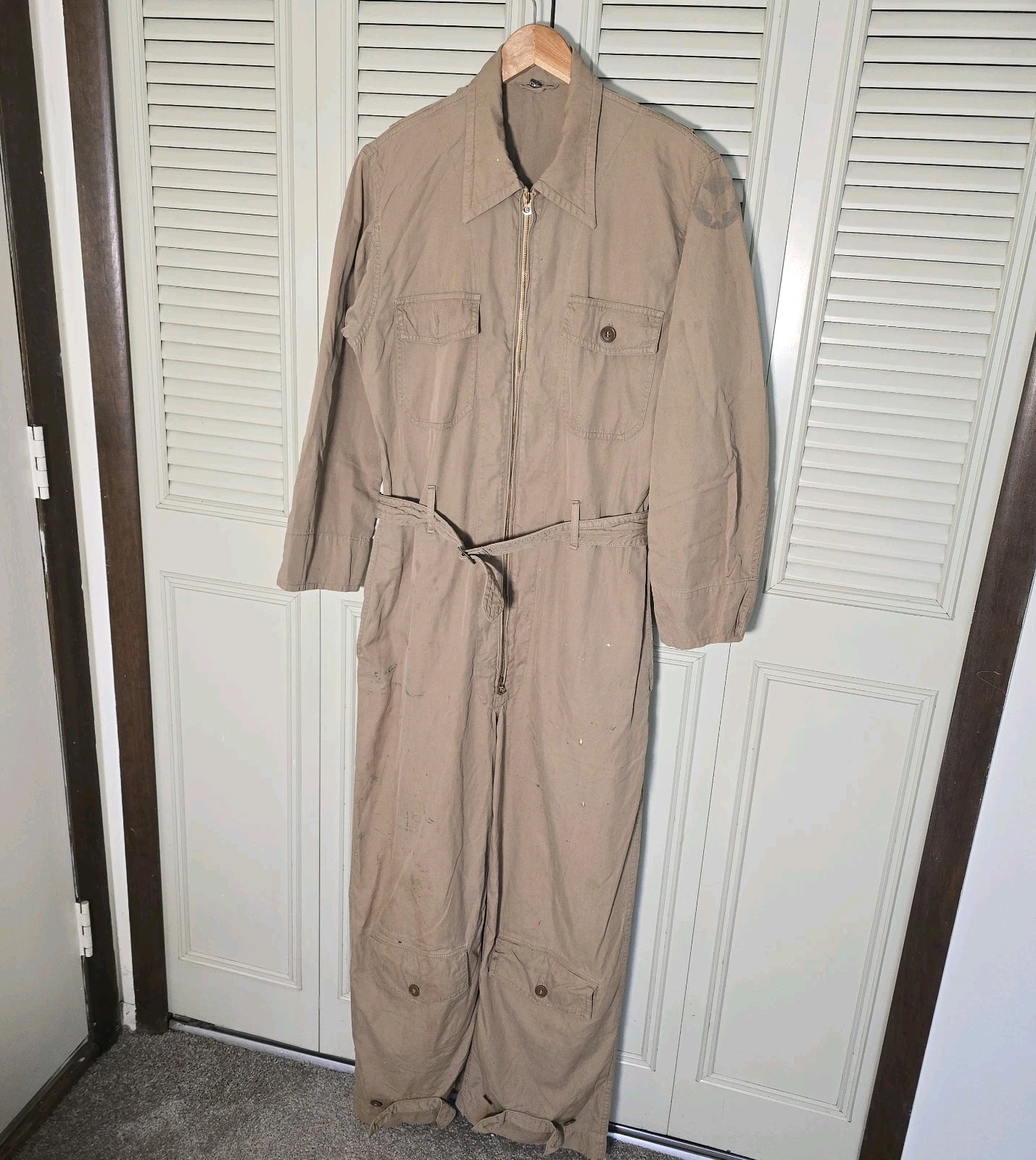 WWII USAAF 1944 Summer Flying Suit Reed Products 38M Hap Arnold Wings Talon