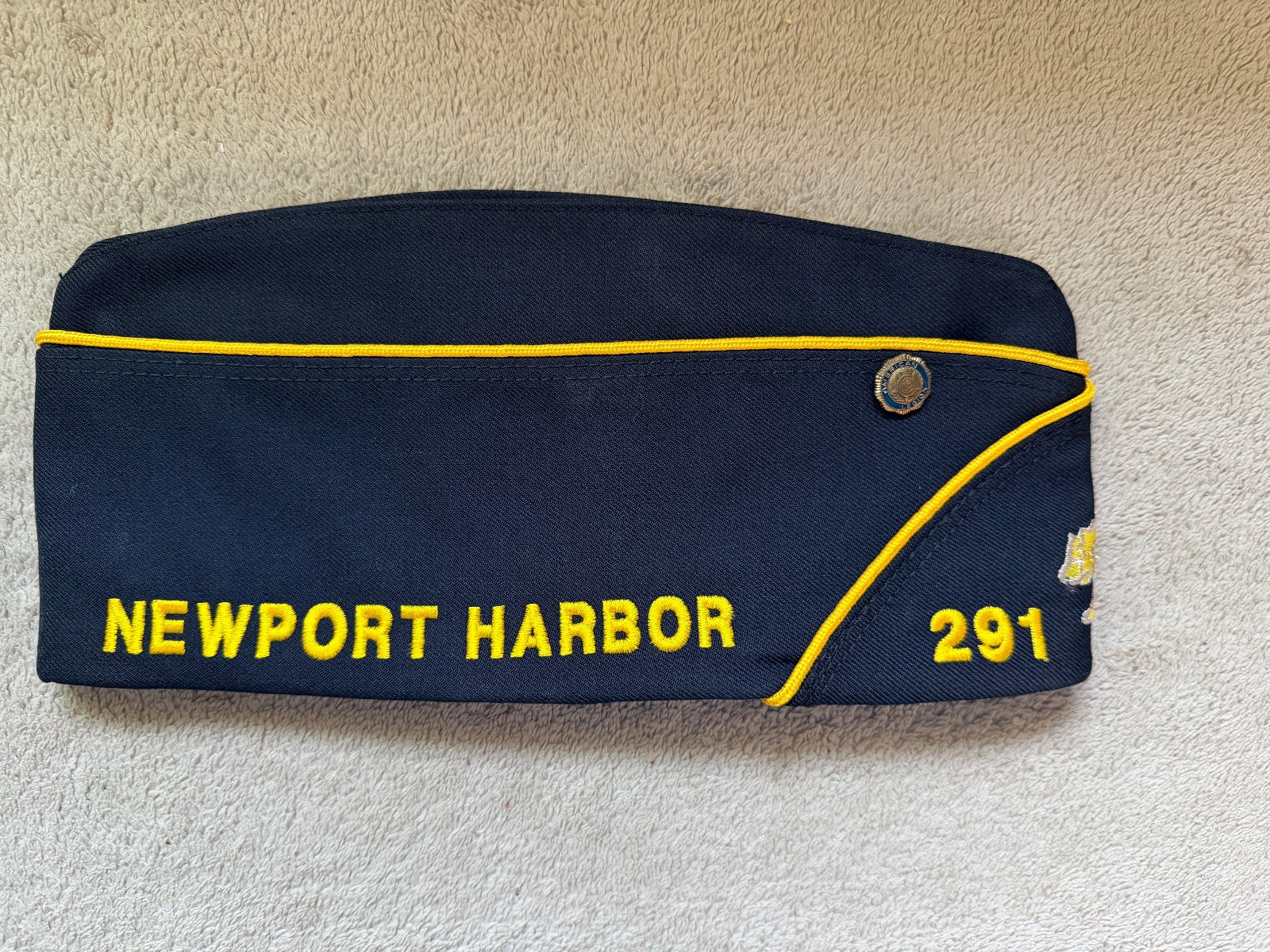 American Legion Cap Newport Harbor California Post 291 Vintage Wool Hat 6 7/8