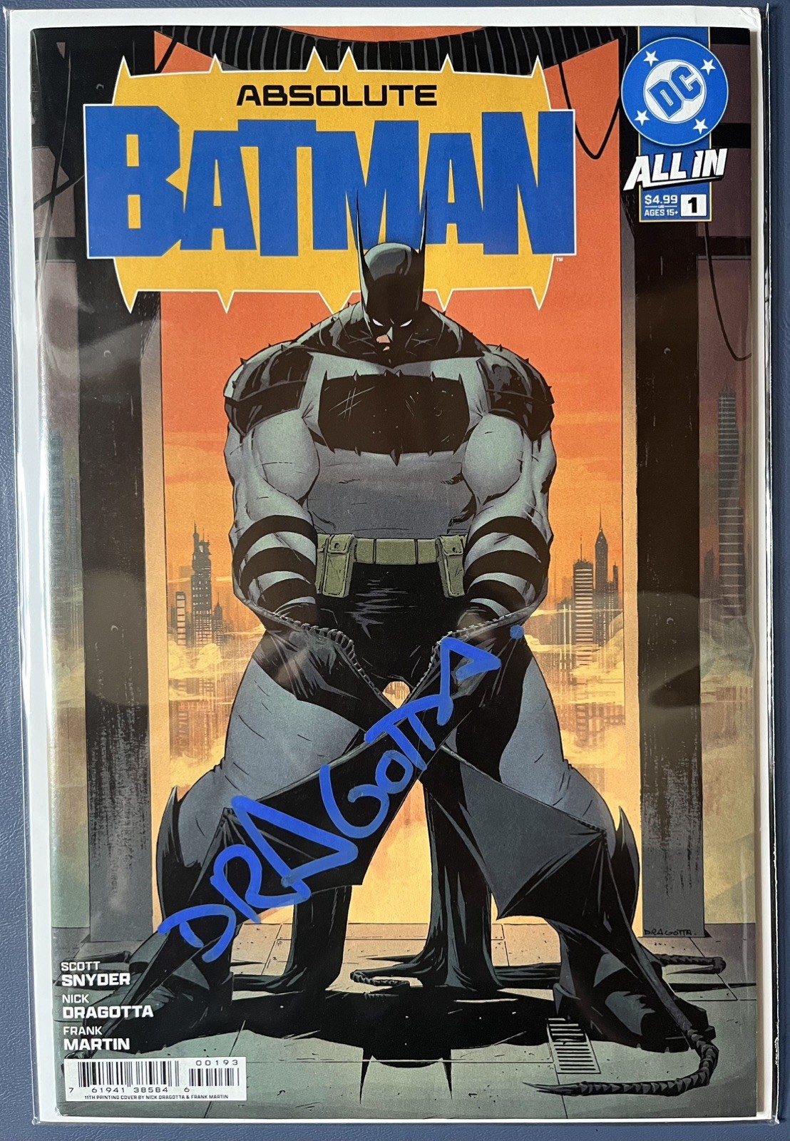 ✍🏼Absolute Batman #1 11th Print Signed By Nick Dragotta With COA
