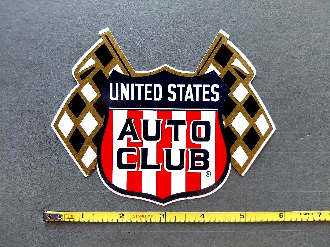 "UNITED STATES AUTO CLUB" Vintage Original Racing Sticker Decal ** USAC "UNITED STATES AUTO CLUB" Vintage Original Racing Sticker Decal ** USAC