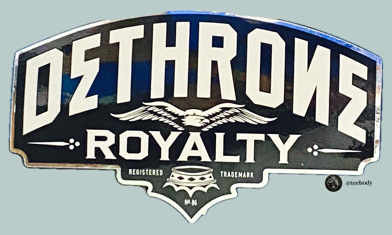 VTG Dethrone Royalty Brand Sticker Decal No 86 MMA UFC Skate Surf Eagle Logo NWT VTG Dethrone Royalty Brand Sticker Decal No 86 MMA UFC Skate Surf Eagle Logo NWT