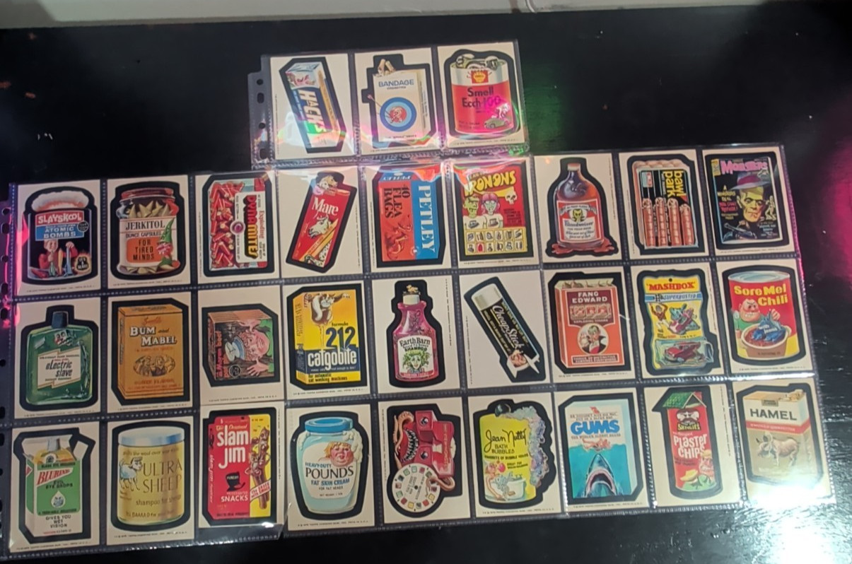 1975 Topps Wacky Packages 15th Series 15 COMPLETE 30 STICKER SET w/Bloodweiser 1975 Topps Wacky Packages 15th Series 15 COMPLETE 30 STICKER SET w/Bloodweiser