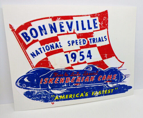 Bonneville 1954 DISTRESSED Vintage Style Vinyl DECAL, Car STICKER, rat rod retro