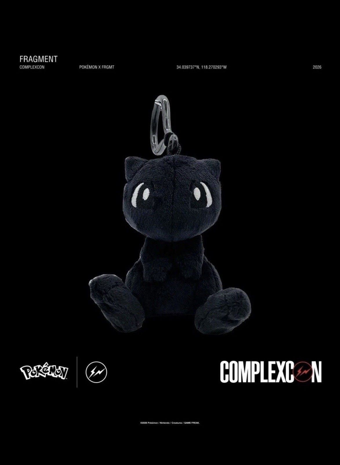 Fragment x Pokemon ComplexCon Key Chain Mew (complexcon 2026 Exclusive) Fragment x Pokemon ComplexCon Key Chain Mew (complexcon 2026 Exclusive)