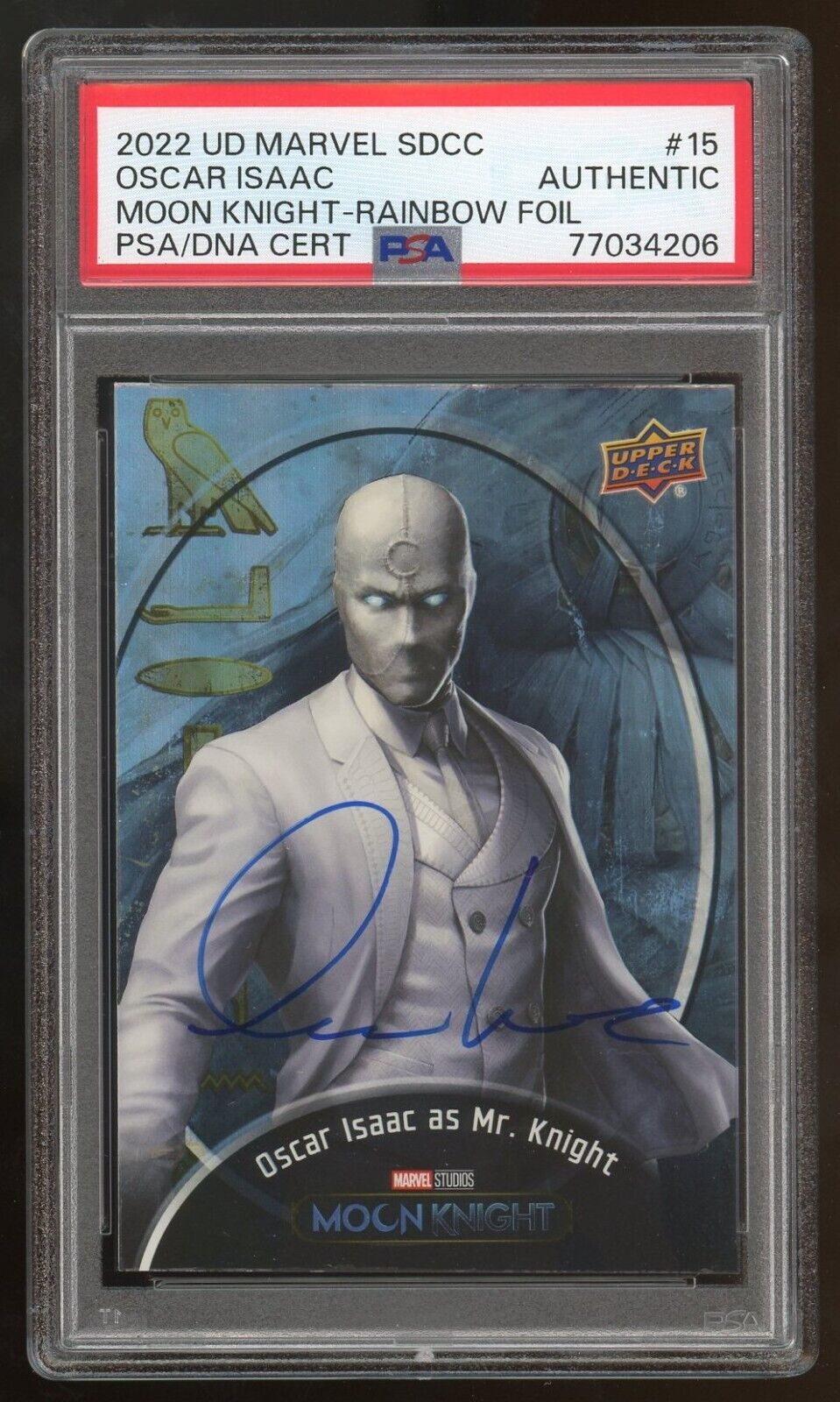 Oscar Isaac Signed 2022 Upper Deck Marvel SDCC Moon Knight PSA Certified AUTO