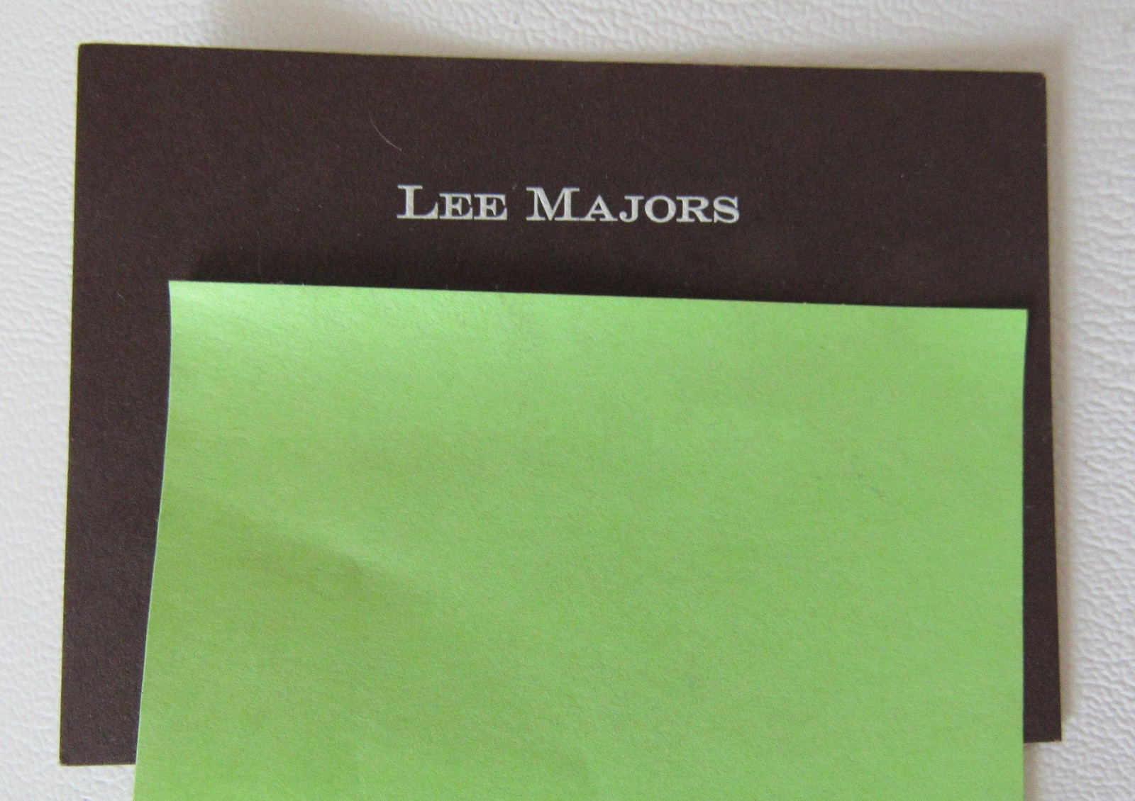 LEE MAJORS Personal Business Card w/ Phone Number Email SIX MILLION DOLLAR MAN LEE MAJORS Personal Business Card w/ Phone Number Email SIX MILLION DOLLAR MAN