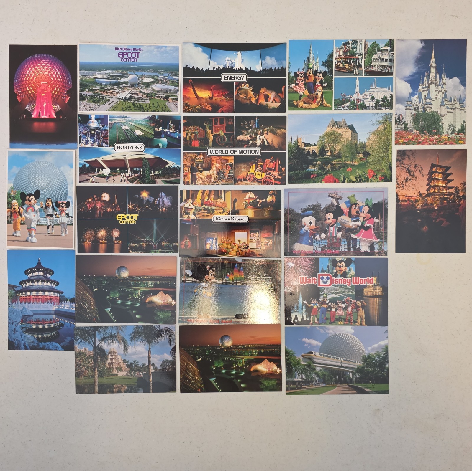 20 Vintage Disney EPCOT Postcards Lot Spaceship Earth Monorail NOS 80s 90s 20 Vintage Disney EPCOT Postcards Lot Spaceship Earth Monorail NOS 80s 90s