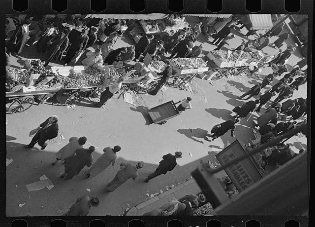 Provincetown Massachusetts 1940 Market Street Scene Crowds Produce Stalls FSA